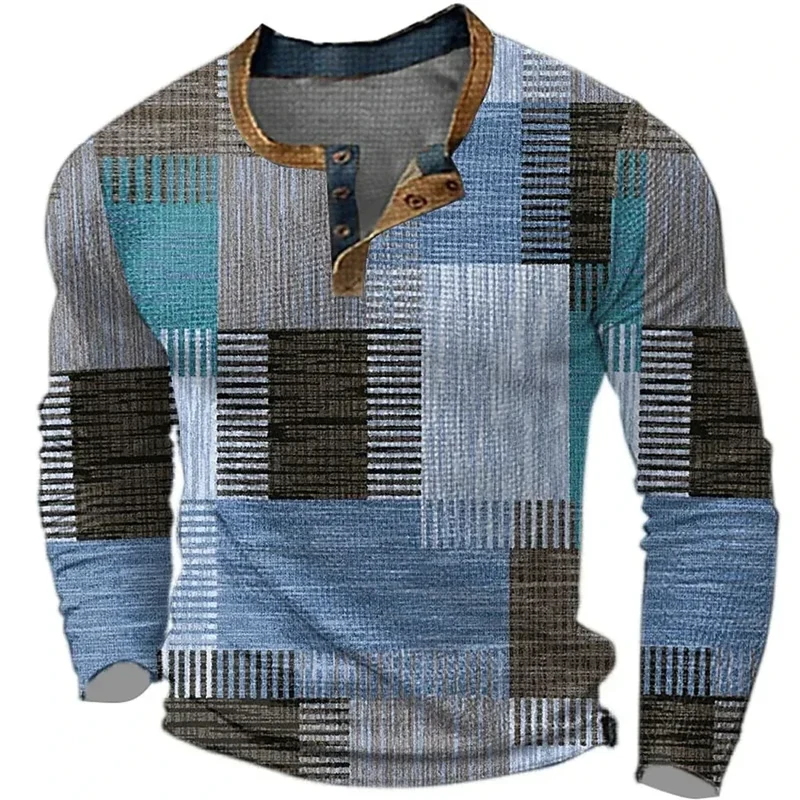 Farbenfrohes Herren-Langarmshirt