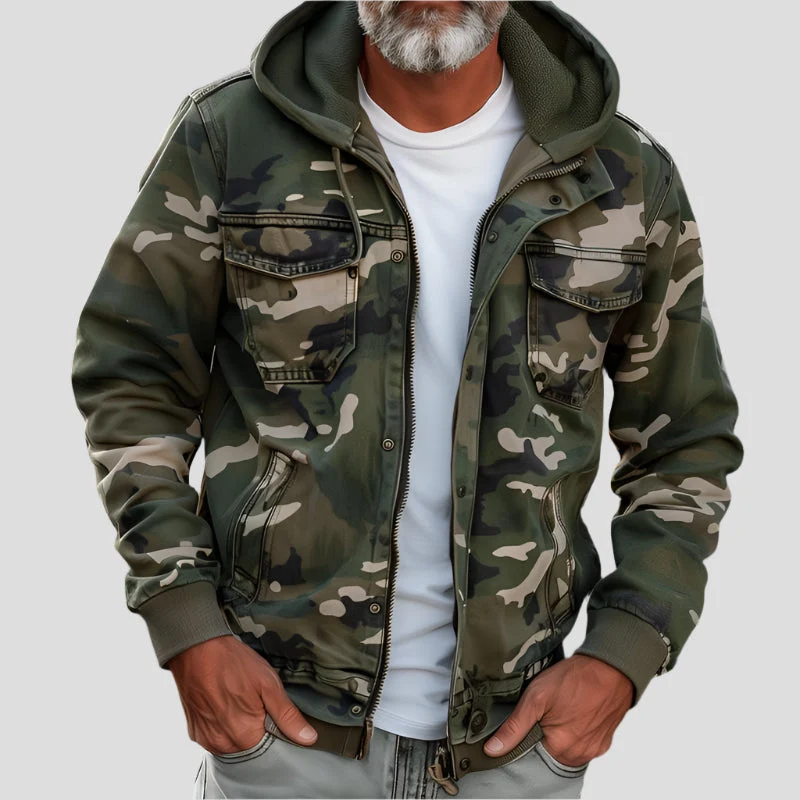 Laura | Moderne Damen Cargo Jacke mit Kapuze und Taschen