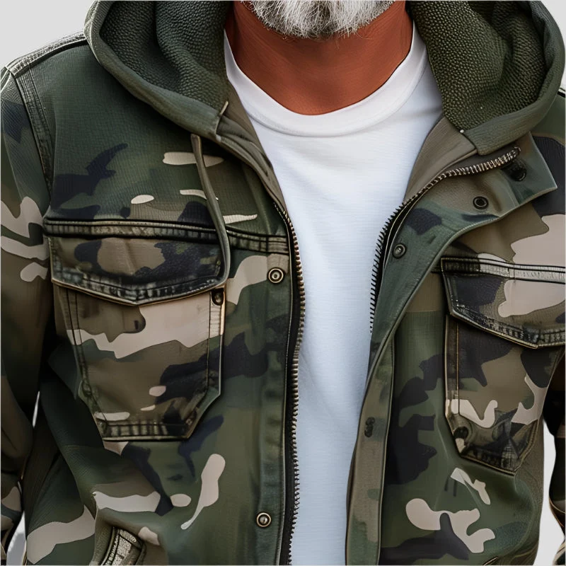 Laura | Moderne Damen Cargo Jacke mit Kapuze und Taschen