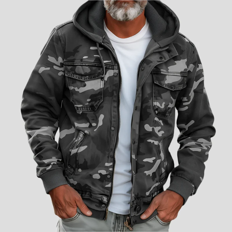 Laura | Moderne Damen Cargo Jacke mit Kapuze und Taschen