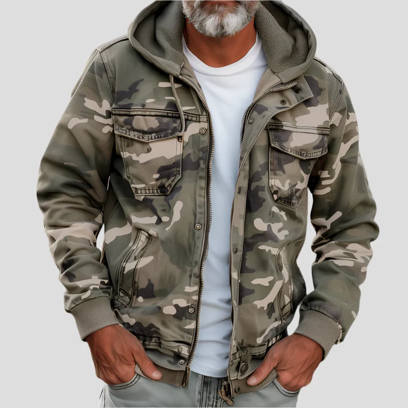 Laura | Moderne Damen Cargo Jacke mit Kapuze und Taschen