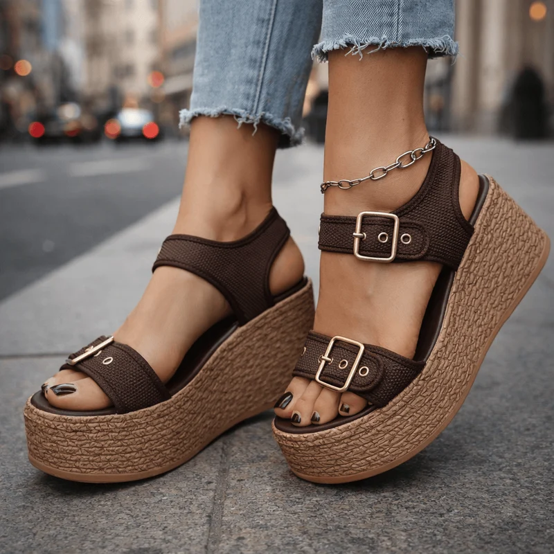 NAIA WEDGE MIT SCHNALLE