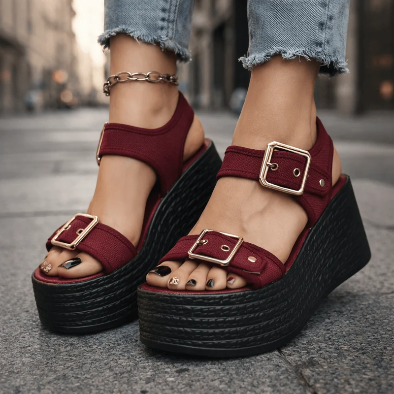 NAIA WEDGE MIT SCHNALLE