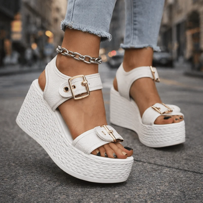 NAIA WEDGE MIT SCHNALLE