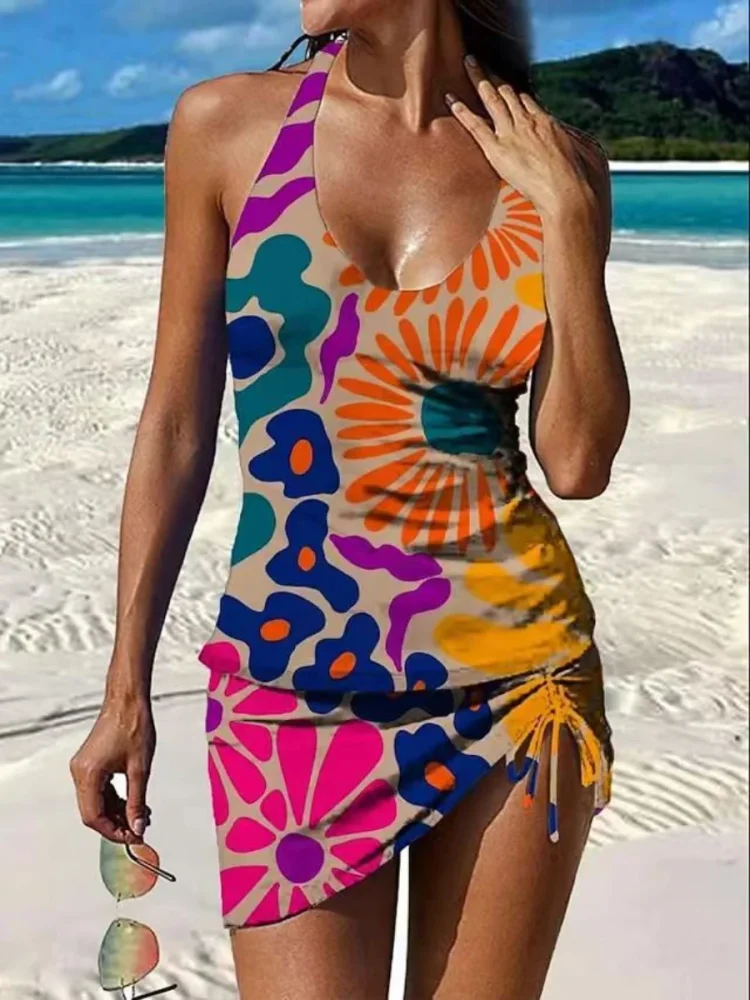 Fiesta | Grafischer Blumen-Tankini mit Shorts, flacher Bauch-Effekt