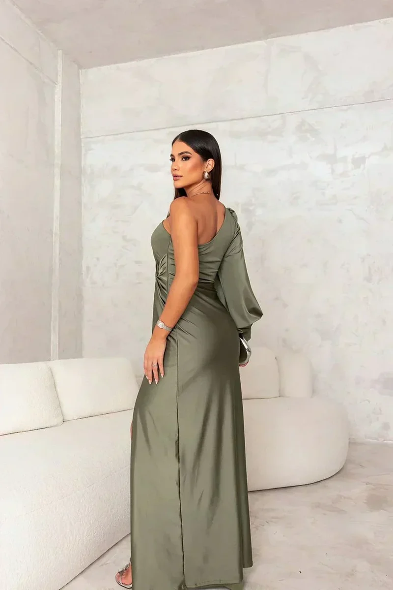 Sofia | Damen Maxikleid schulterfrei modern elegant
