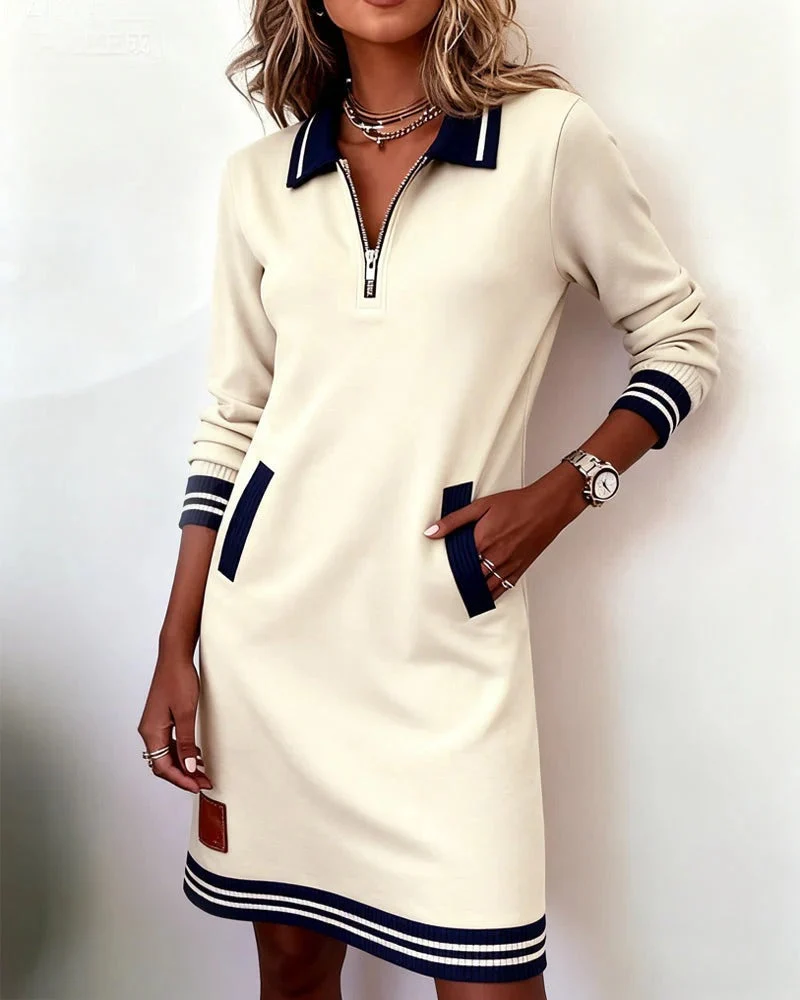JULI | KLEID MIT LANGEN ÄRMELN
