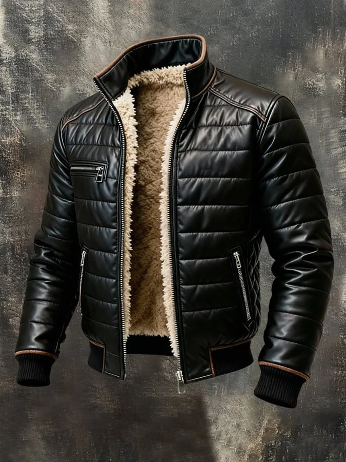 CLÉMEN | SCHWARZE WATTEJACKE MIT SHERPA-FUTTER