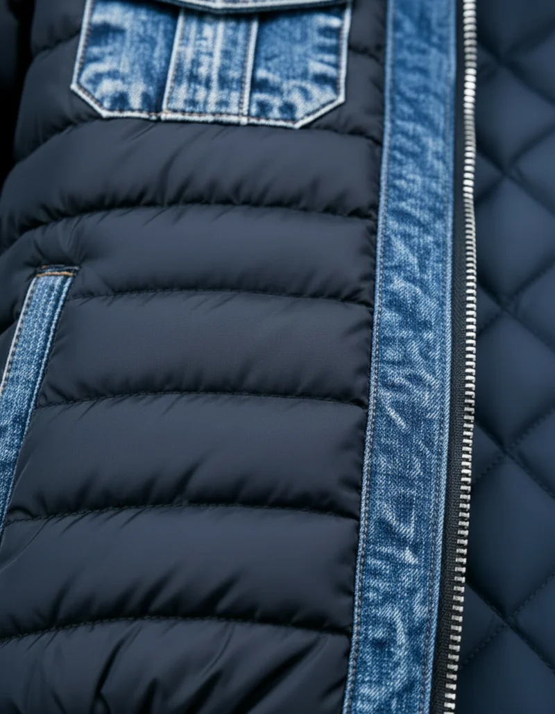 JOHAN | HYBRID-STEPPJACKE AUS DENIM