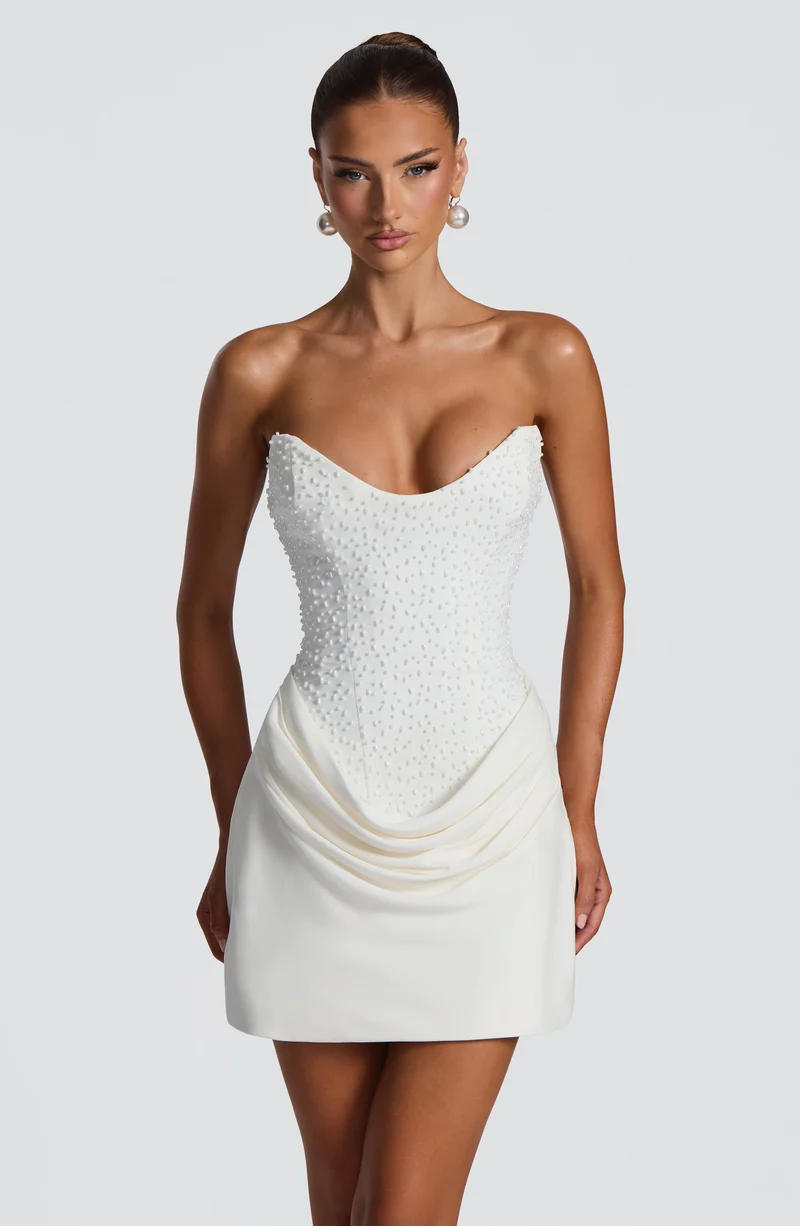 Tindra Minikleid – Elfenbein