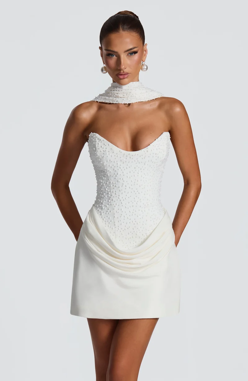 Tindra Minikleid – Elfenbein