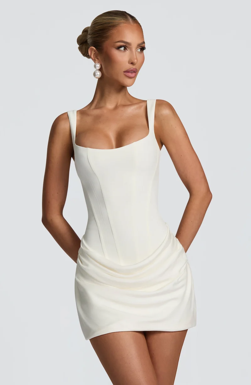 Cornelia Minikleid – Elfenbein