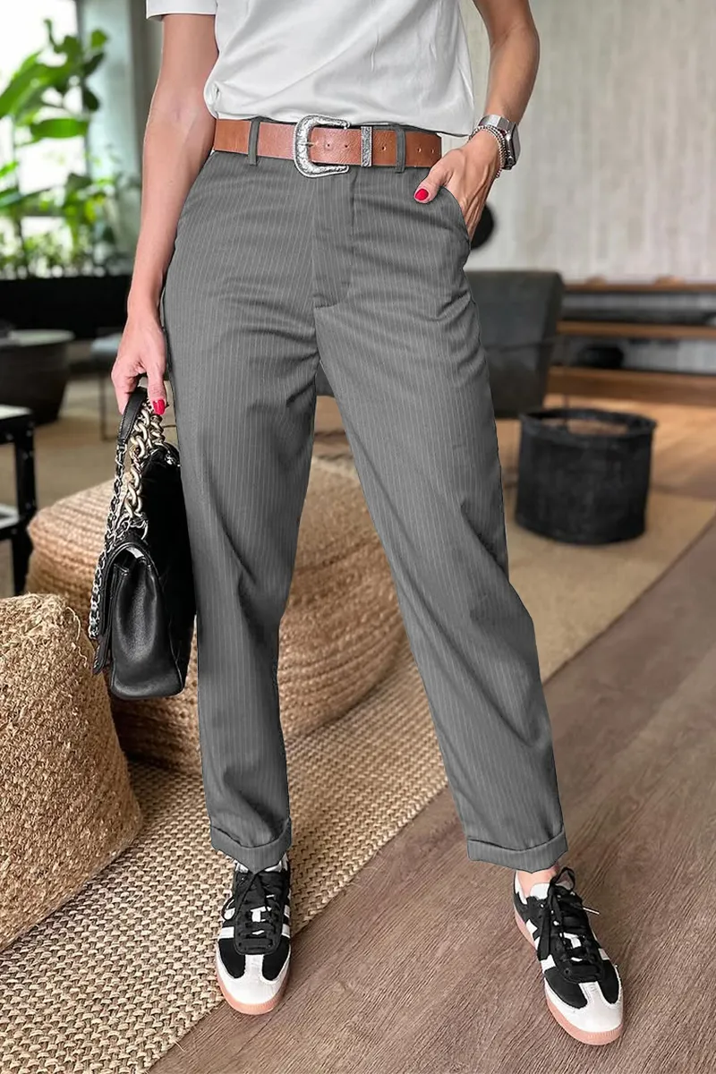 MATHILDA | ELEGANTE, FIGURSCHMEICHELNDE HOSE MIT STREIFEN