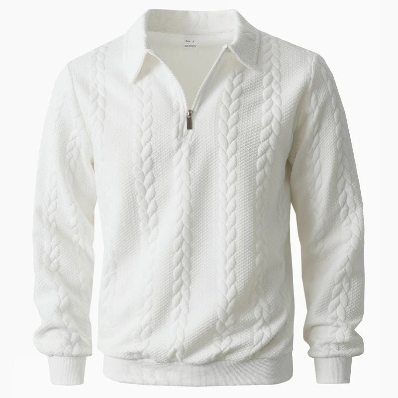 SIMONE™ | ELEGANTES POLOHEMD MIT VIERTELREIẞVERSCHLUSS AUS STRICK