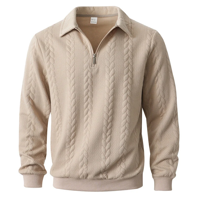 SIMONE™ | ELEGANTES POLOHEMD MIT VIERTELREIẞVERSCHLUSS AUS STRICK