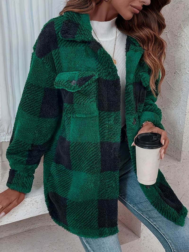 Sophie | Damen-Teddy-Wintermantel warm & lässig