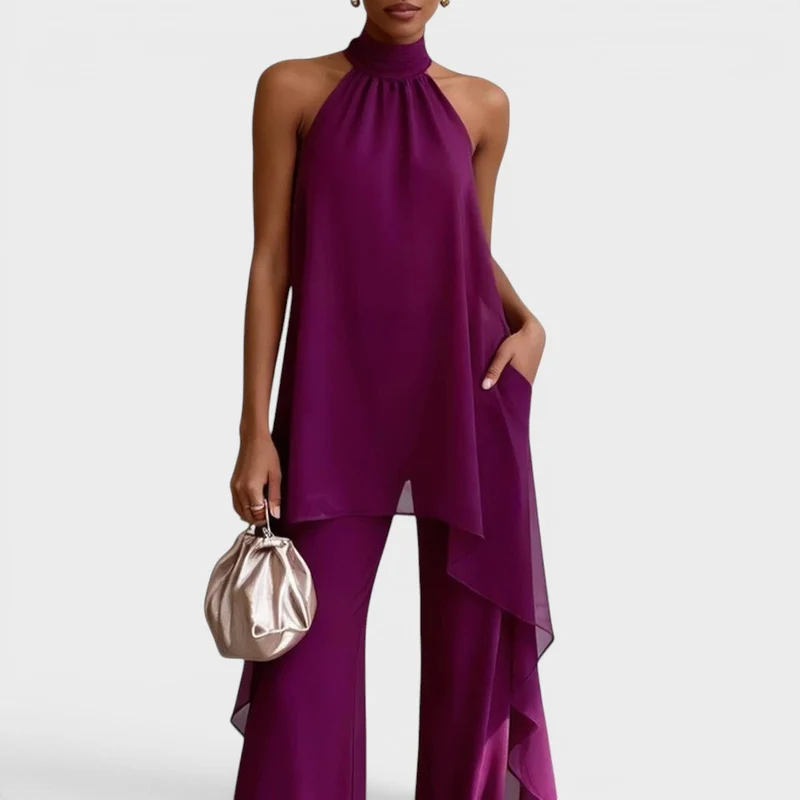 CLARA – Elegantes Set mit Halterkragen