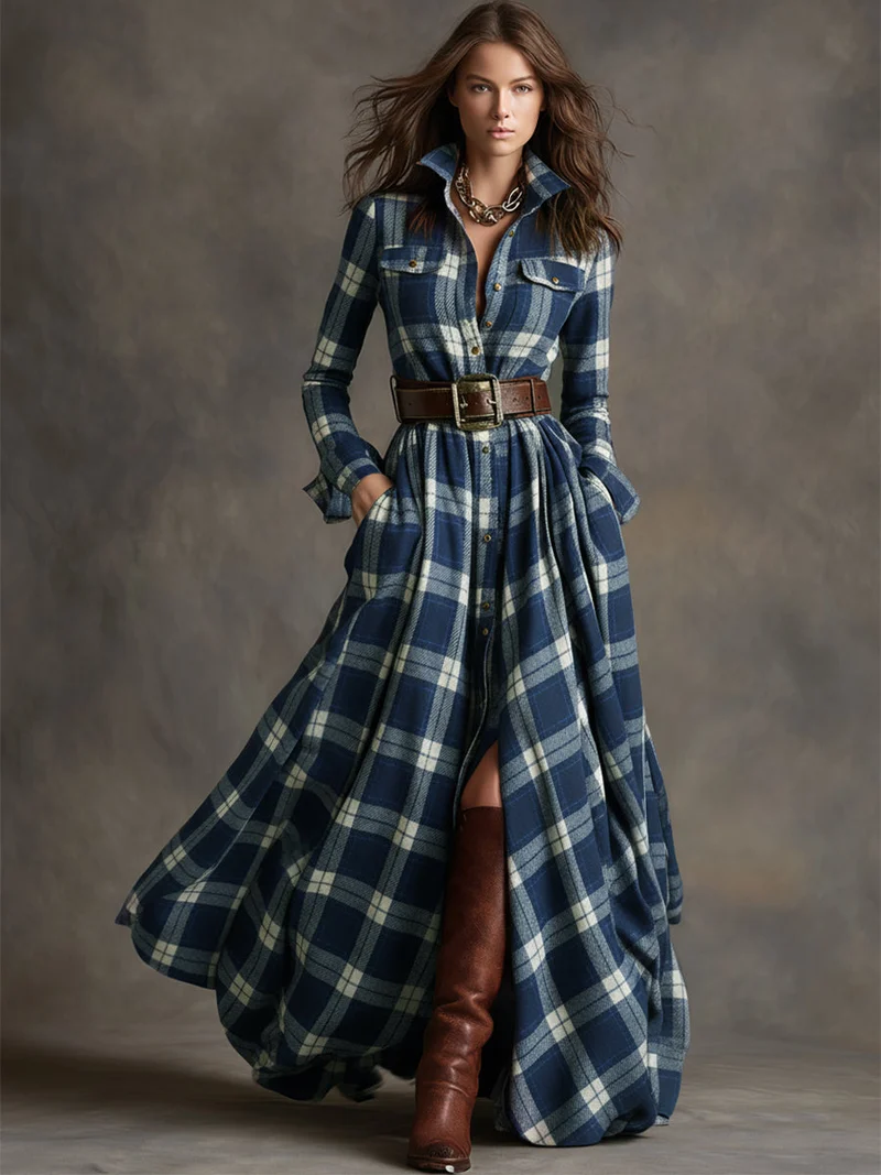 GIULIETTA™ / MAXIKLEID MIT KAROMUSTER