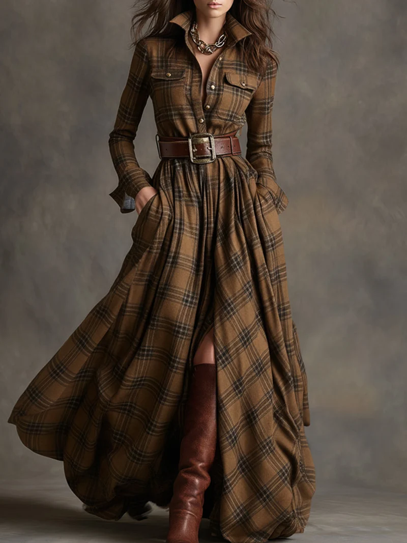 GIULIETTA™ / MAXIKLEID MIT KAROMUSTER