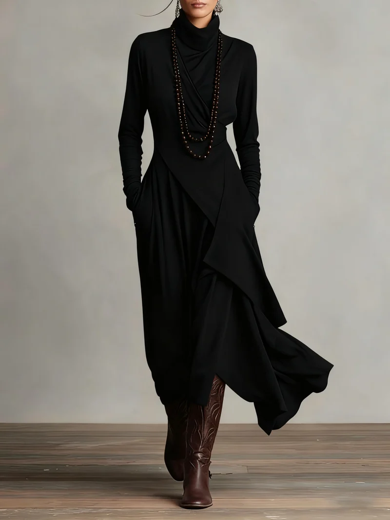 GIORGIA / PLISSIERTES MAXIKLEID IN VIOLETT