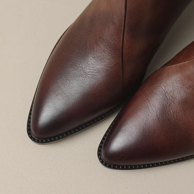 CAMILLE | LUXURIOSE STIEFELETTEN MIT NIEDRIGEM ABSATZ