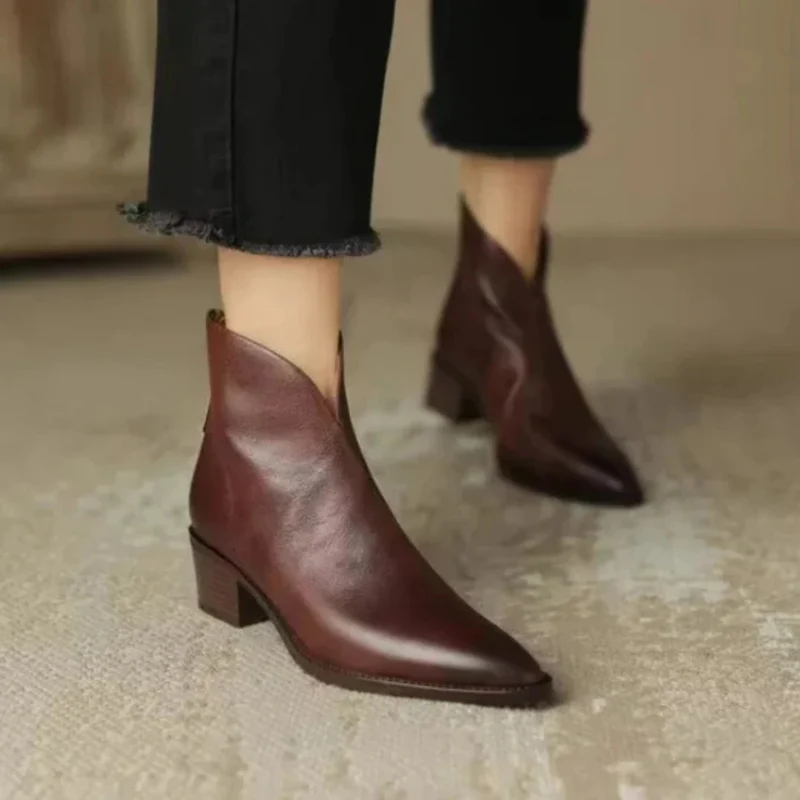 CAMILLE | LUXURIOSE STIEFELETTEN MIT NIEDRIGEM ABSATZ