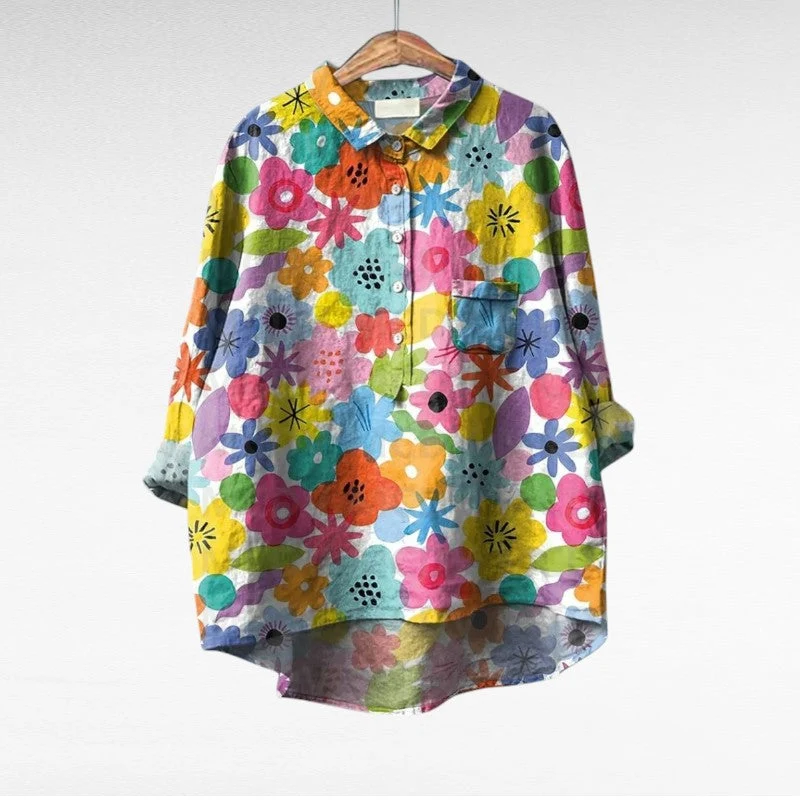 THÉRÈSE | ELEGANTE BLUSA DE VERANO EN LINO