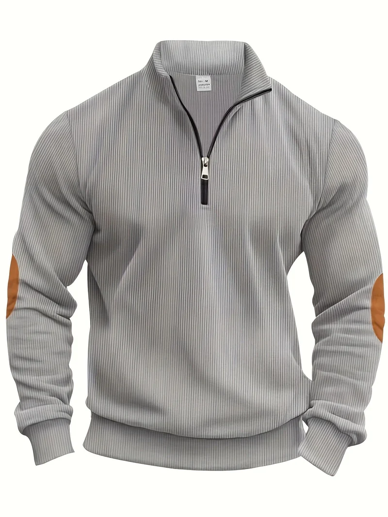 Breno™ - Eleganter Pullover mit halbem Reißverschluss