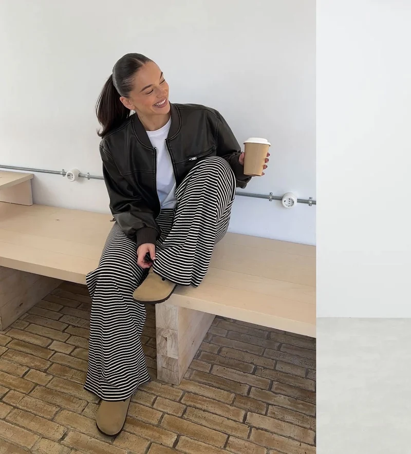 Mila | Klassische Damen-Hose gestreift stilvoll & modern