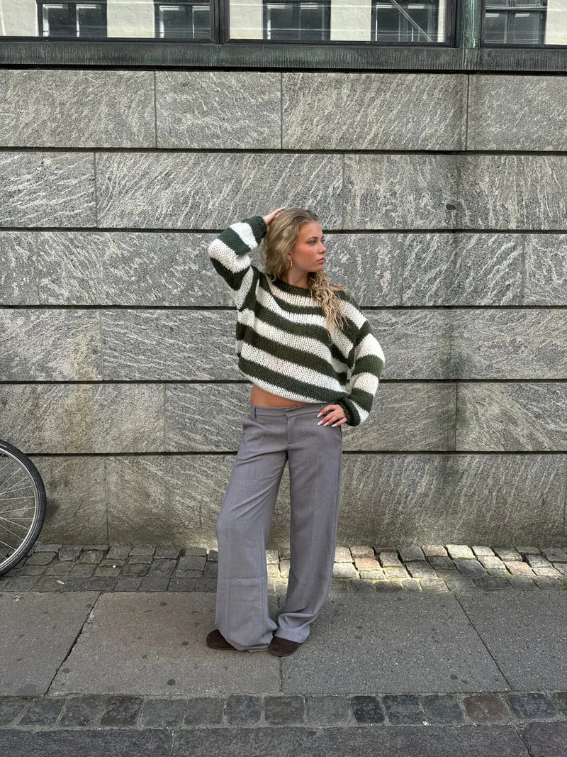Jana | Damen-Strickpullover modern gestreift & lässig