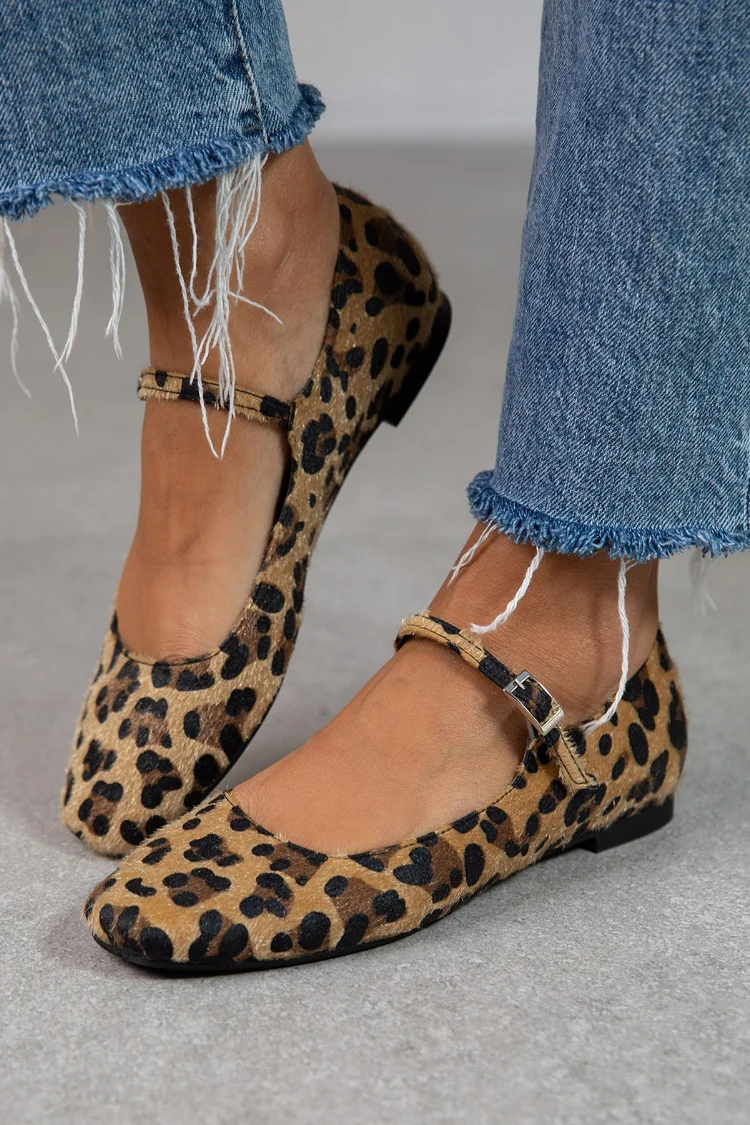 BALLERINA ANIMALIER MIT RIEGEL