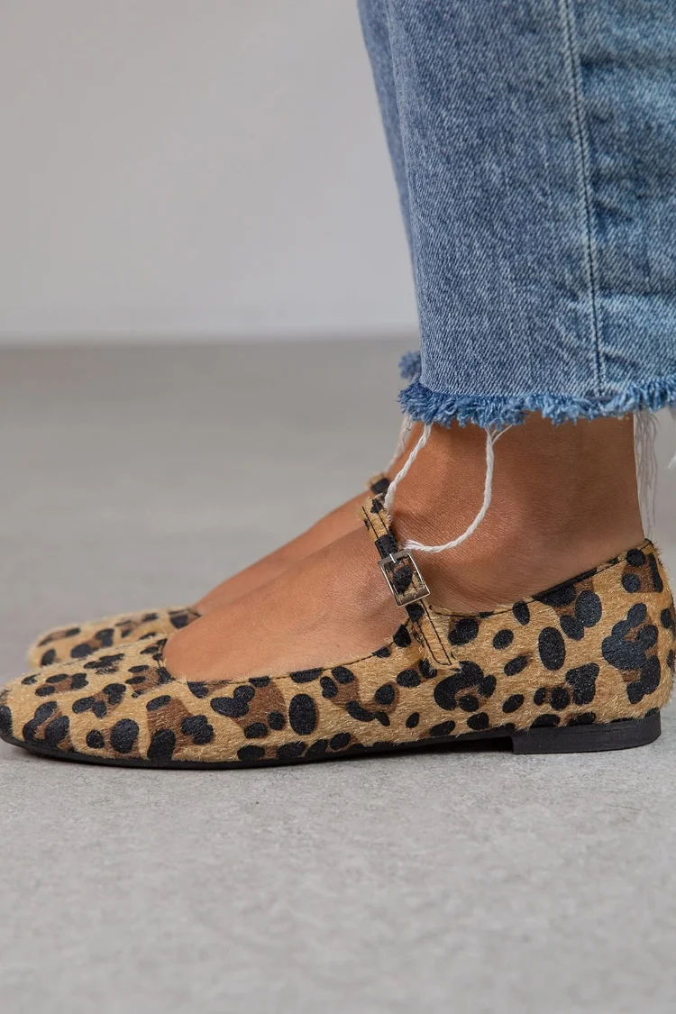 BALLERINA ANIMALIER MIT RIEGEL
