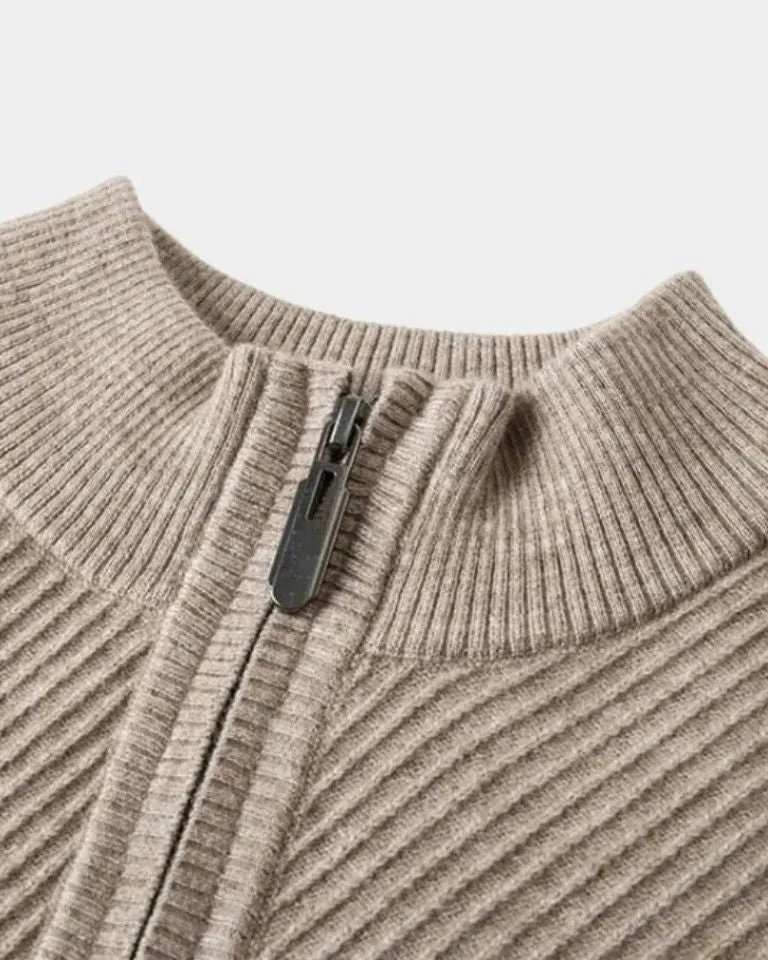 VILHELM™ | BASIC-PULLOVER MIT HALBEM REIẞVERSCHLUSS