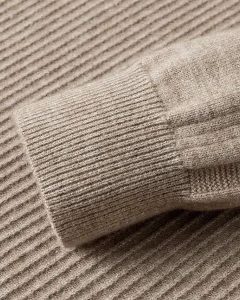 VILHELM™ | BASIC-PULLOVER MIT HALBEM REIẞVERSCHLUSS
