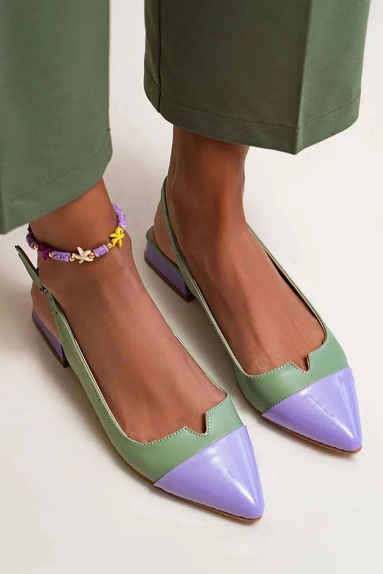 BALLETTSCHUHE MIT ZWEIFARBIGEM DETAIL