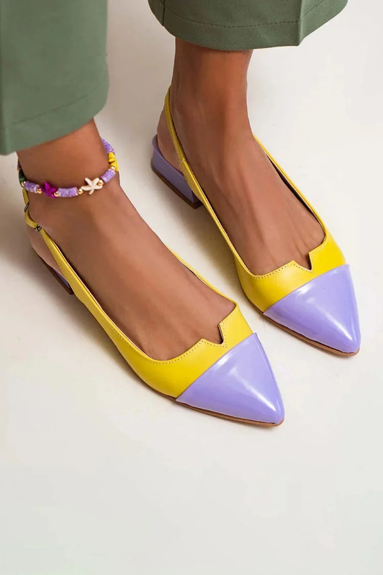 BALLETTSCHUHE MIT ZWEIFARBIGEM DETAIL
