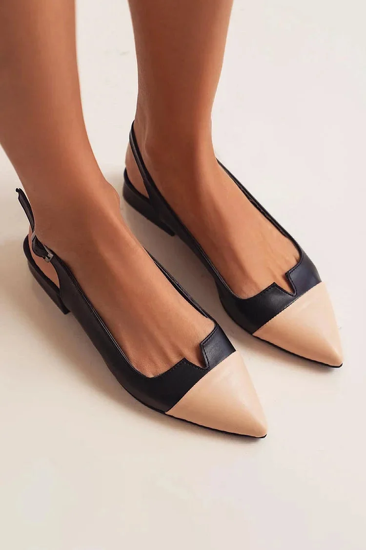 BALLETTSCHUHE MIT ZWEIFARBIGEM DETAIL