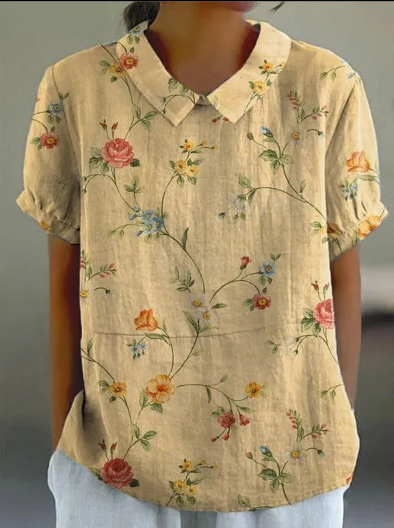 EllI | RETRO-BLUMENHEMD FÜR DAMEN
