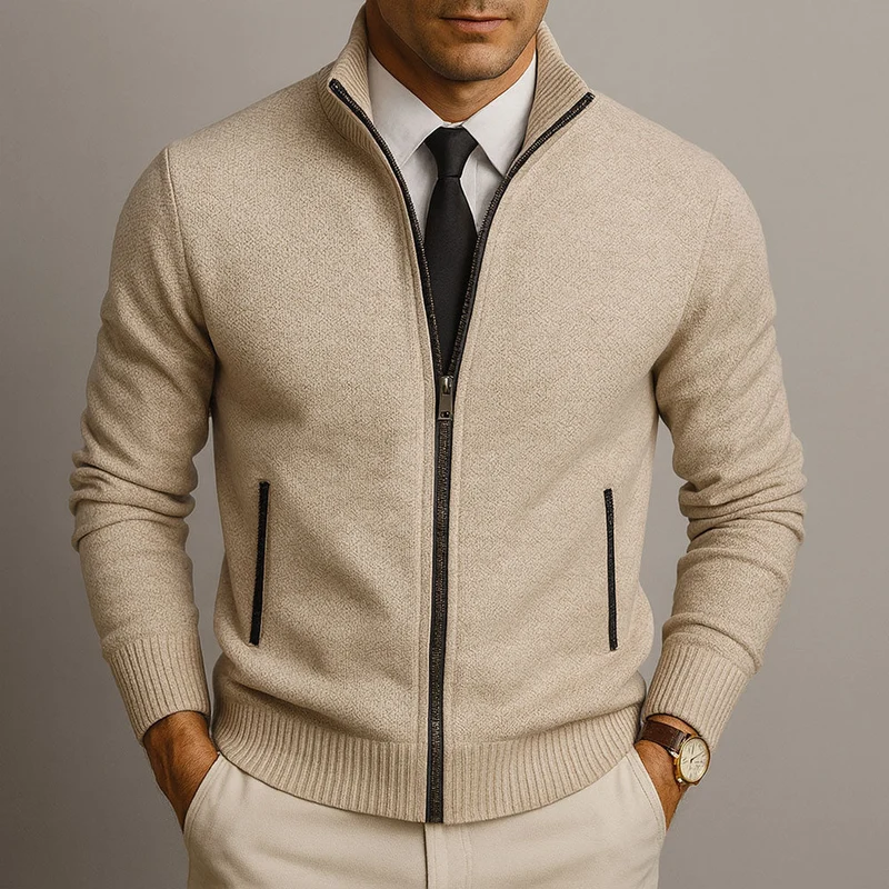 MARCO™ / STRICKJACKE MIT REISSVERSCHLUSS AUS MERINWOLLE