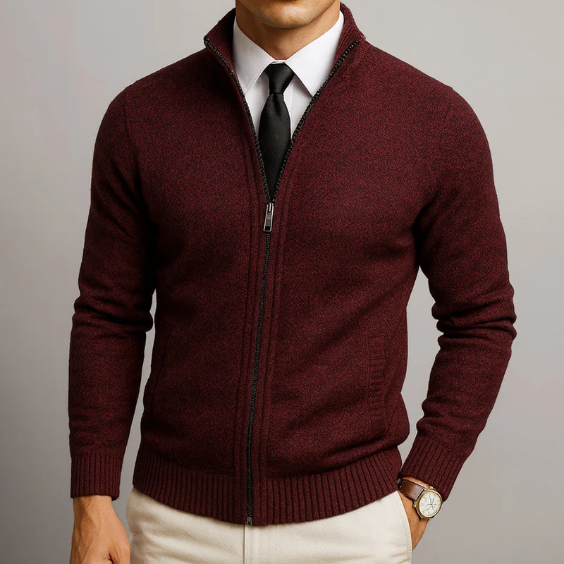 MARCO™ / STRICKJACKE MIT REISSVERSCHLUSS AUS MERINWOLLE