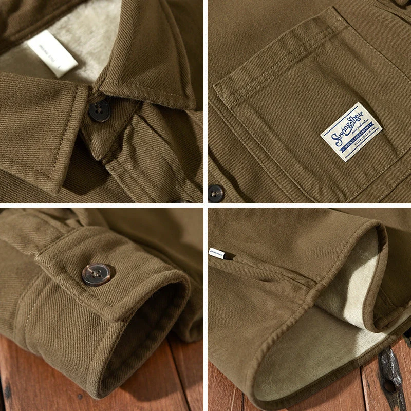 CARL™ | FLEECE-UBERHEMD IM CARGO-STIL
