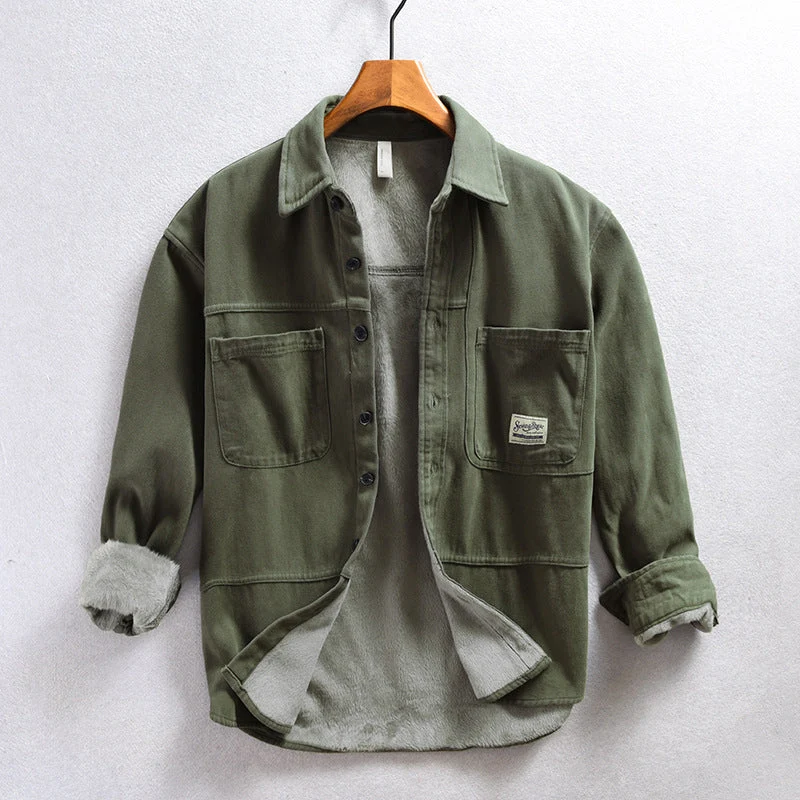 CARL™ | FLEECE-UBERHEMD IM CARGO-STIL