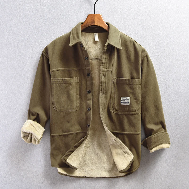 CARL™ | FLEECE-UBERHEMD IM CARGO-STIL