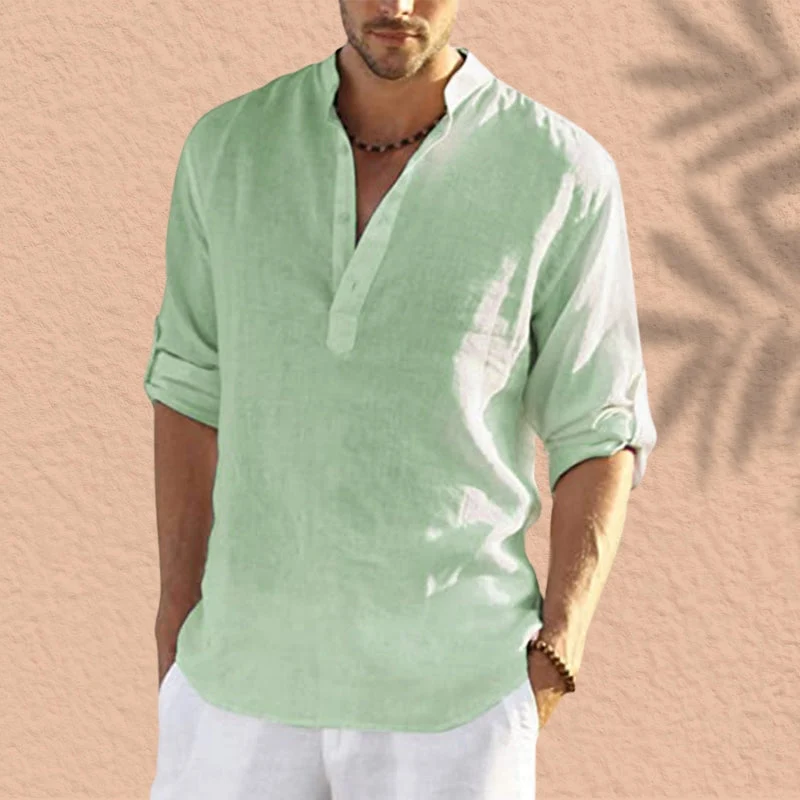 Georg - Lässiges Langarmhemd Aus Leinen