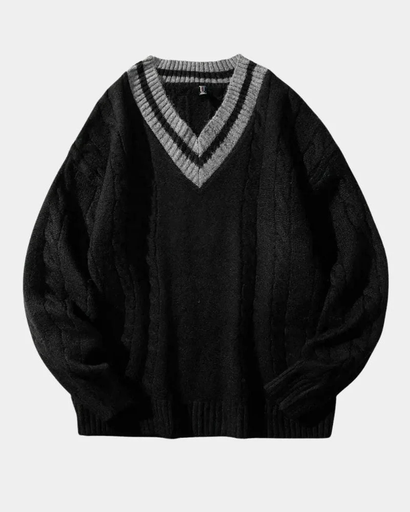 POUL™ | PULLOVER MIT V-AUSSCHNITT