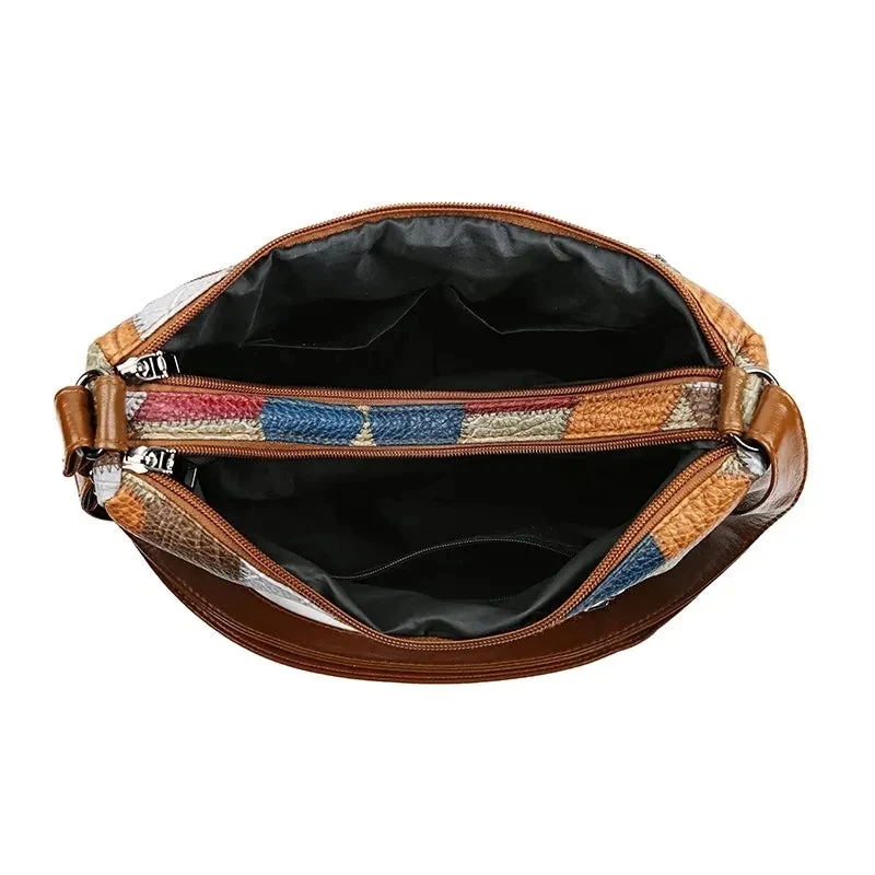 FLAIR / PATCHWORK-ELEGANZ – EINZIGARTIGE TASCHE MIT KÜNSTLERISCHEM FLAIR