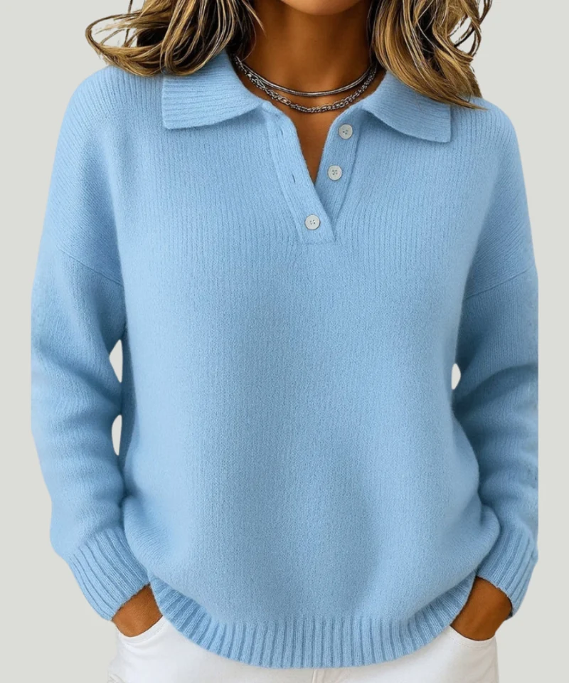 CLÉMENTINE | WEICHER PULLOVER MIT KRAGEN