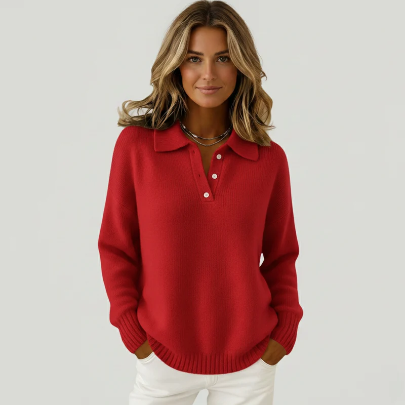 CLÉMENTINE | WEICHER PULLOVER MIT KRAGEN