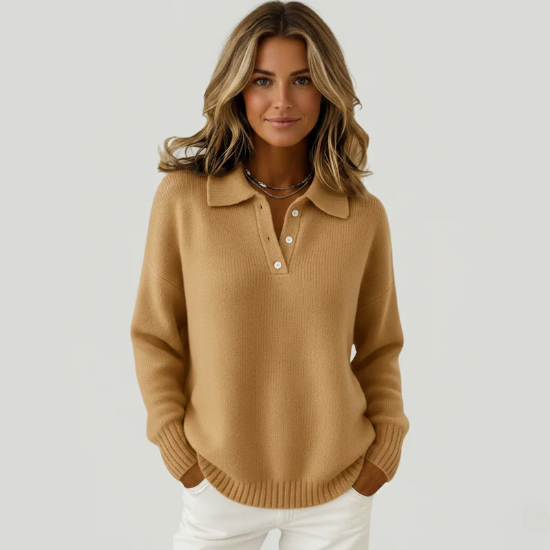 CLÉMENTINE | WEICHER PULLOVER MIT KRAGEN
