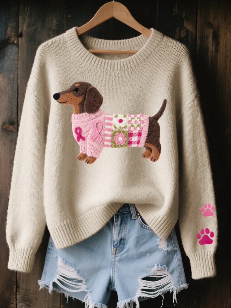 Naomi – Wollpullover mit Filzmuster